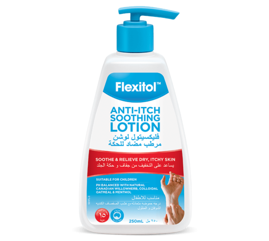 flexitol anti itch soothing lotion front of bottle image
