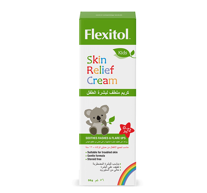 flexitol kids skin relief cream front of carton image