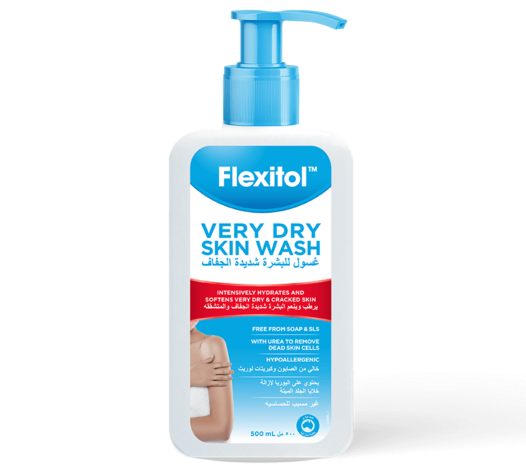 flexitol very dry skin wash front of bottle image